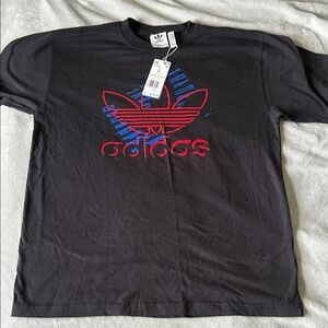 Adidas Men's Tee with Red and Blue Logo